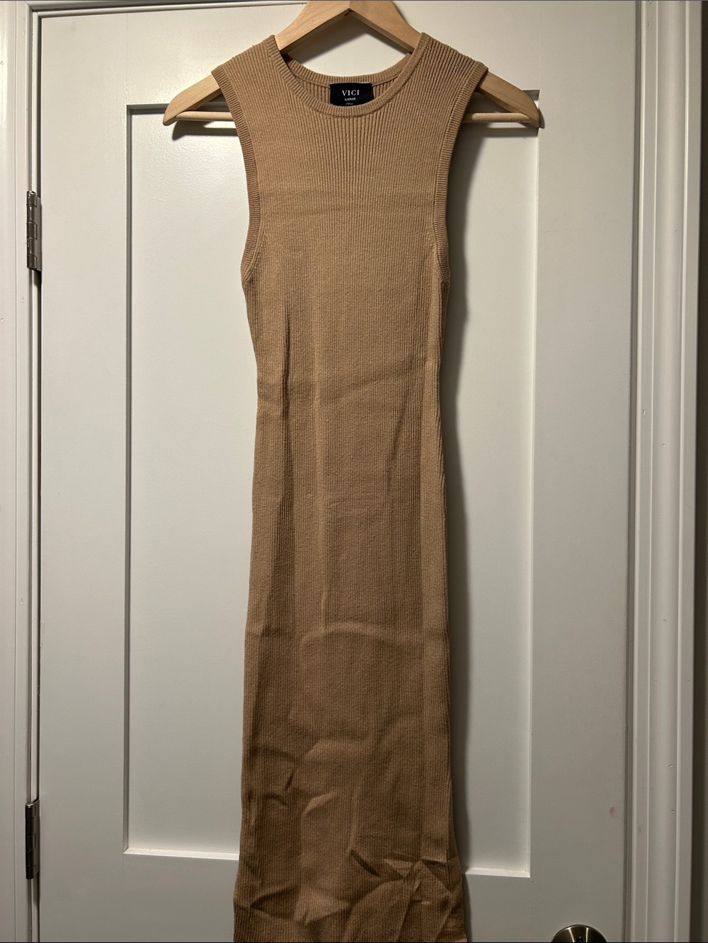 Vici Sleeveless Knit Maxi Dress in Camel